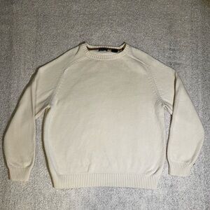 St. John's Bay Men's Off-White Crewneck Sweater size L
